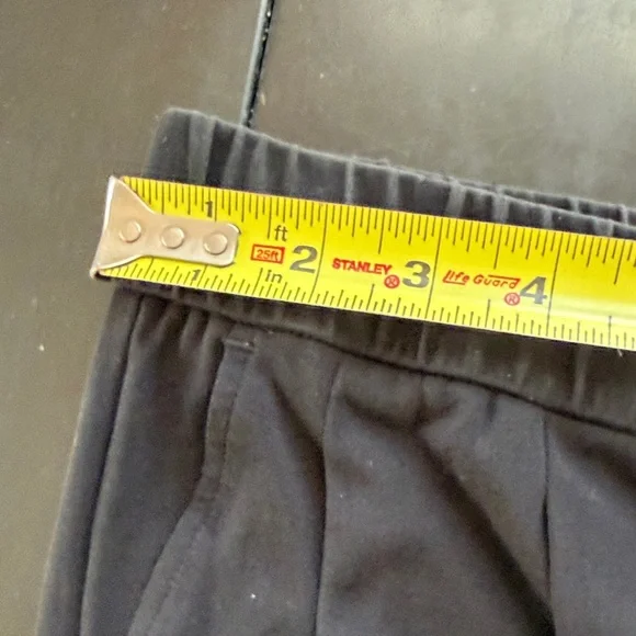 Eileen Fisher Black Cropped Silk Pants Pockets Size Large - Picture 7 of 9
